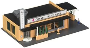 bachmann trains – plasticville u.s.a. built-up building – drive-in bank – n scale