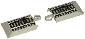 bachmann trains – snap-fit e-z track hayes bumpers (2/card) – nickel silver rail with gray roadbed – ho scale