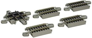 bachmann trains – snap-fit e-z track 90 degree crossing (1/card) – nickel silver rail with gray roadbed – ho scale