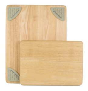 architec gripperwood cutting boards, set of 2, beechwood with non-slip gripper feet, 11 by 8-inches and 14 by 11-inches