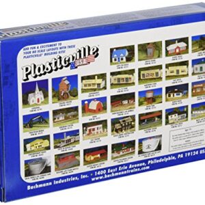 Bachmann Trains - PLASTICVILLE U.S.A. BUILDINGS – CLASSIC KITS - FARM BUILDINGS with ANIMALS - HO Scale