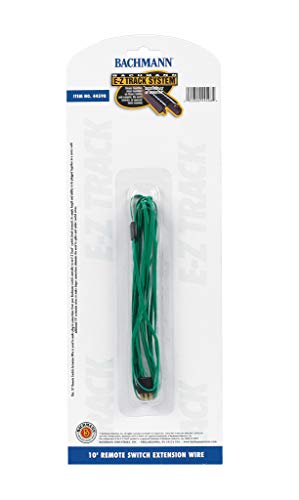 Bachmann Trains 10’ REMOTE SWITCH EXTENSION WIRE - GREEN (1/card)