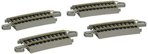 bachmann trains – snap-fit e-z track one-third section 18” radius curved (4/card) – nickel silver rail with gray roadbed – ho scale