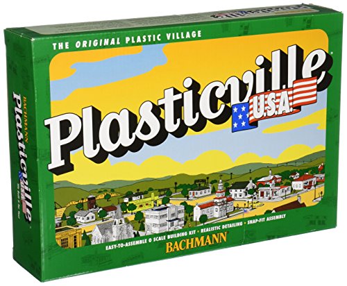 Bachmann Trains - PLASTICVILLE U.S.A. BUILDINGS – CLASSIC KITS - UNION STATION - O Scale , Green