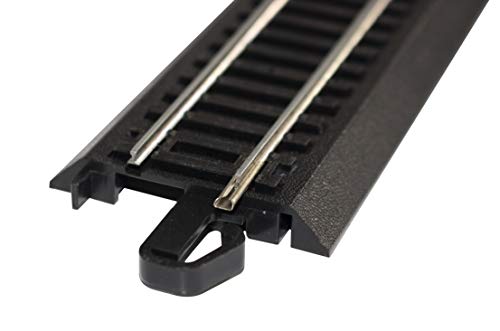 Bachmann Trains - Snap-Fit E-Z TRACK REMOTE TURNOUT - RIGHT (1/card) - STEEL ALLOY Rail With Black Roadbed - HO Scale