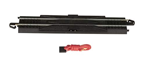 Bachmann Trains - Snap-Fit E-Z TRACK 9” STRAIGHT TERMINAL RERAILER w/WIRE (1/card) - STEEL ALLOY Rail With Black Roadbed - HO Scale