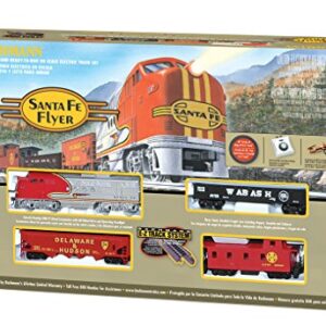 Bachmann Trains - Santa Fe Flyer Ready To Run Electric Train Set - HO Scale