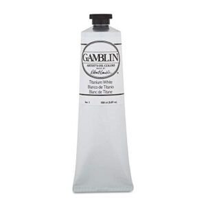 gamblin artist oil color – titanium white – 150 ml tube