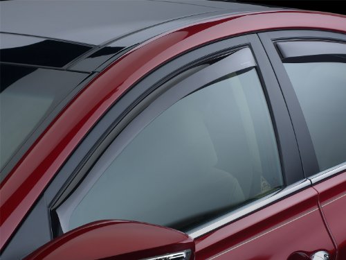 WeatherTech Custom Fit Front Side Window Deflectors for Acura MDX, Dark Smoke