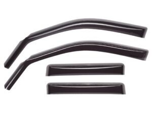 weathertech custom fit front & rear side window deflectors for nissan xterra, dark smoke