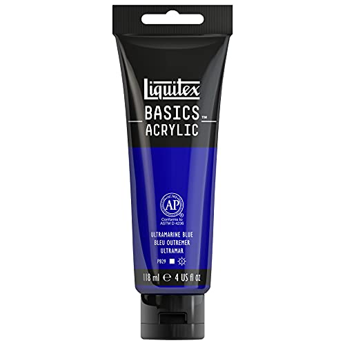 Liquitex BASICS Acrylic Paint, 118ml (4-oz) Tube, Ultramarine Blue