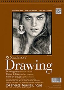 strathmore medium drawing spiral paper pad 8″x10″-24 sheets -400300