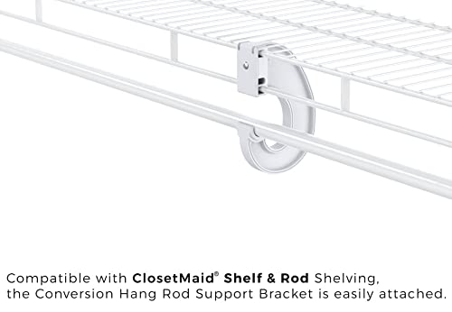 ClosetMaid 5655 Hang Rod Support Conversion Bracket, White