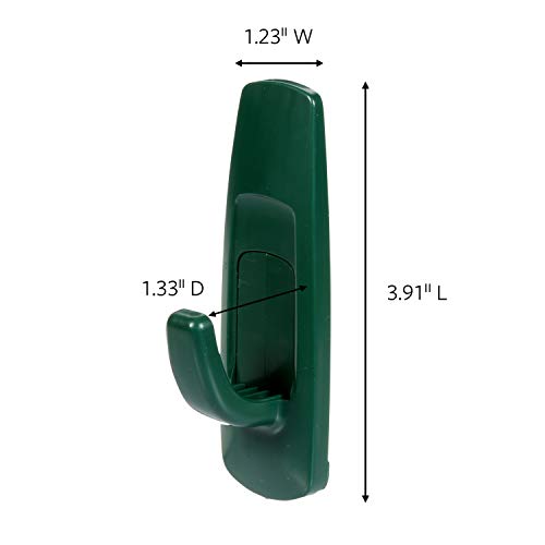 Command Large Utility Hook, Damage Free Hanging Wall Hook with Adhesive Strips, No Tools Wall Hook for Hanging Decorations in Living Spaces, 1 Green Hook and 2 Command Strips