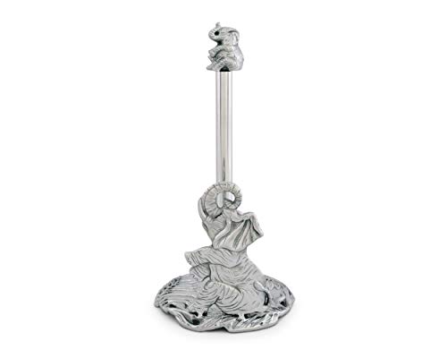 Arthur Court Designs Elephant Decorative Counter Top Paper Towel Holder - Aluminum Metal Countertop 14.5 inch Standing Tall