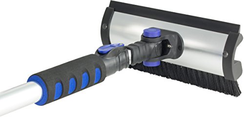 SubZero 80037 60" Quick Lock Pivoting Head Snowbroom with Integrated Squeegee and Ice Scraper , Black