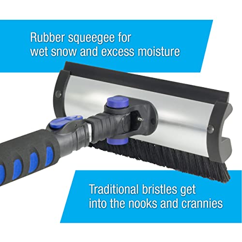 SubZero 80037 60" Quick Lock Pivoting Head Snowbroom with Integrated Squeegee and Ice Scraper , Black