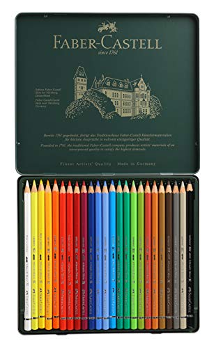 Faber-Castel FC117524 Albrecht Durer Artist Watercolor Pencils In A Tin (24 Pack), Assorted