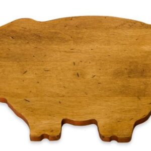 J.K. Adams 14-Inch-by-9-Inch Maple Wood Cutting Board, Pig-Shaped