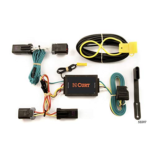 CURT 55597 Vehicle-Side Custom 4-Pin Trailer Wiring Harness, Fits Select Dodge Durango, Chrysler Aspen , black