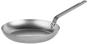 mauviel m’steel black carbon natural nonstick frying pan with iron handle, 11-in, suitable for all cooking surfaces