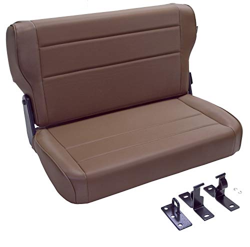 Rugged Ridge 13462.37 Seat, Rear, Fold/Tumble, Spice; 76-95 Jeep CJ/Wrangler YJ