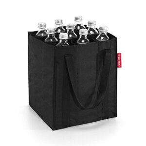 reisenthel bottlebag black – 9 compartments, easy recycling of bottles, carrying straps