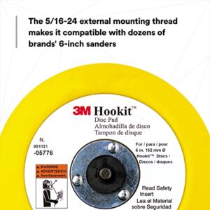 3M 05776 Hookit Disc Pad, 6 inch