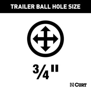 CURT 11610 Class 1 Fixed-Tongue Trailer Hitch with 3/4-Inch Trailer Ball Hole for Select Mitsubishi Sigma