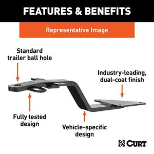 CURT 11611 Class 1 Fixed-Tongue Trailer Hitch with 3/4-Inch Trailer Ball Hole for Select Mitsubishi Vans