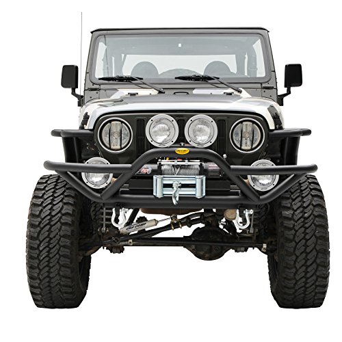 Smittybilt SRC Front Grille Guard Bumper with D-ring Mounts (Black) - 76721