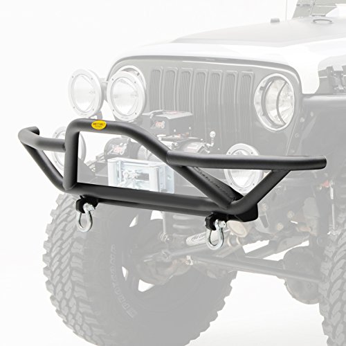 Smittybilt SRC Front Grille Guard Bumper with D-ring Mounts (Black) - 76721