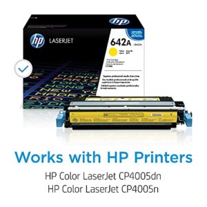 Original HP 642A Yellow Toner Cartridge | Works with HP Color LaserJet CP4005 Series | CB402A