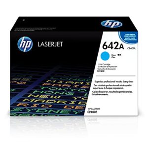 original hp 642a cyan toner cartridge | works with hp color laserjet cp4005 series | cb401a