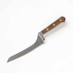 lamson walnut forged 7″ offset bread knife, serrated