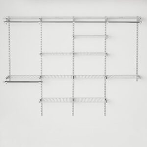Rubbermaid Configurations 26" Shelving Kit, Set of 2 Shelves, White, Expandable, Closet, Storage Room, Laundry Room, Garage Organization