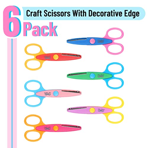Mr. Pen- Craft Scissors Decorative Edge, 6 Pack, Craft Scissors, Zig Zag Scissors, Decorative Scissors, Scrapbooking Scissors, Fancy Scissors, Scissors for Crafting, Pattern Scissors, Design Scissors
