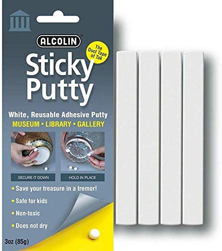 Sticky Putty- Reusable Museum & Gallery Quality Adhesive Putty,- 2 Pack