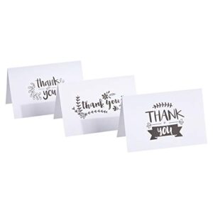 Amazon Basics Thank You Cards, Black and White, 48 Cards and Envelopes