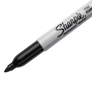 Sharpie Permanent Markers, Fine Point, Black Ink (4-Pack)