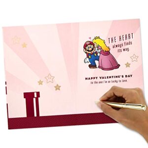 Hallmark Nintendo Super Mario Valentine's Day Card for Husband, Wife, Boyfriend, Girlfriend (Lucky)