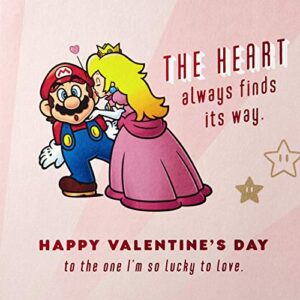 Hallmark Nintendo Super Mario Valentine's Day Card for Husband, Wife, Boyfriend, Girlfriend (Lucky)