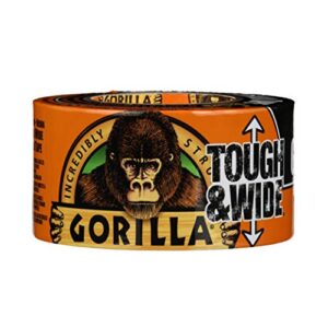 Gorilla Tough & Wide Duct Tape, 2.88" x 25yd, Black, (Pack of 1)