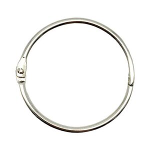 ktojoy 2 inch (15 pack) loose leaf binder rings, nickel plated steel binder rings,keychain key rings, metal book rings,silver, for school, home, or office