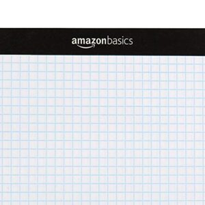 Amazon Basics Quad Ruled Graph Paper Pad, Letter Size 8.5 x 11-Inch, 100 sheets per pad, 6-Pack