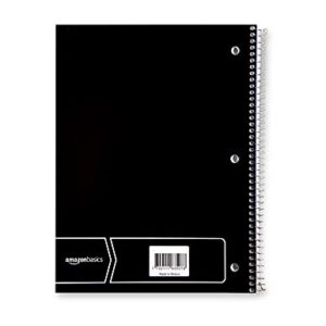 Amazon Basics College Ruled Wirebound Spiral Notebook, 70-Sheet - 5-Pack, Assorted Solid Colors