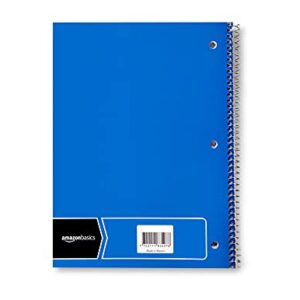 Amazon Basics College Ruled Wirebound Spiral Notebook, 70-Sheet - 5-Pack, Assorted Solid Colors