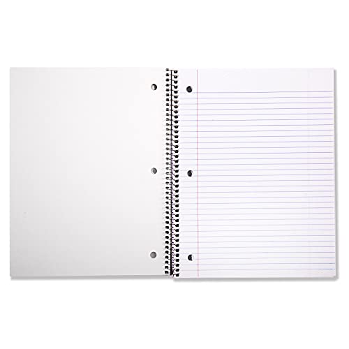 Amazon Basics College Ruled Wirebound Spiral Notebook, 70-Sheet - 5-Pack, Assorted Solid Colors