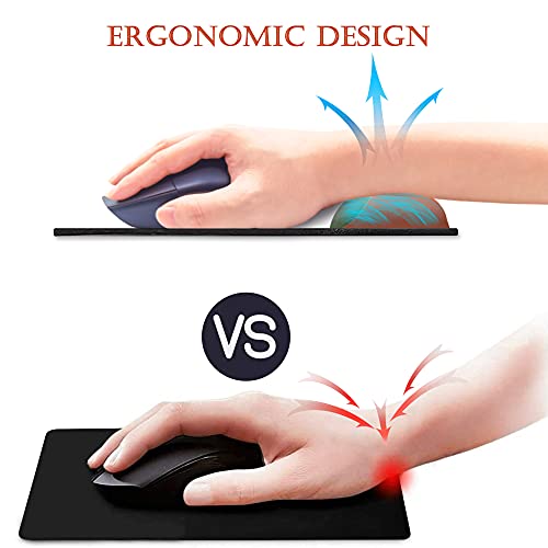 HOPONY Ergonomic Mouse Pad with Wrist Support Gel Mouse Pad with Wrist Rest, Comfortable Computer Mouse Pad for Laptop, Pain Relief Mousepad with Non-Slip Rubber Base, 9 x 10 in,Modern Abstract