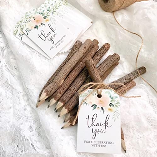 BSIRI Pencil Wood Favors of Graphite Wooden Tree Rustic Twig Pencils Unique Birch of 12 Camping Lumberjack Decorations Party Supplies Novelty Gifts as a Natural Pencil Gifts for Kids in Classroom